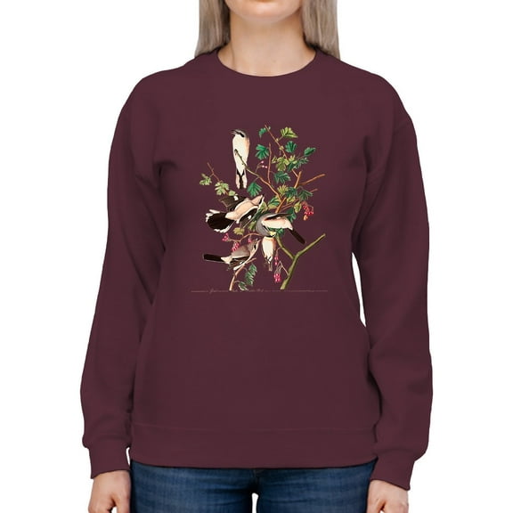 Great Cinereous Shrikes Sweatshirt Women -John James Audubon Designs, Female XX-Large