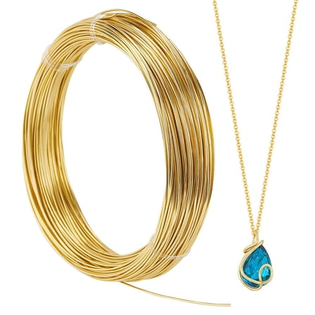 50M Aluminum Wire 1mm Gold Crafting Wire 18 Gauge Aluminum Craft Wire Jewelry Wire Bendable Metal Craft Wire Bendable Metal Wire