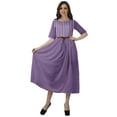 thumbnail image 2 of Moomaya Short Sleeve Midi Dress Printed Pleated Scoop Neck Elegant Work Dress, 2 of 6