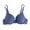 Blue, variant on Women's Full Coverage Bras Supportive Comfy Soft Bralettes Wtih Adjustable Straps Racerbacks Seamless Tshirt Bra Hot Pink M