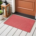 thumbnail image 5 of Coral Red Area Rugs 2x3 for Living Room, Farmhouse Burlap Solid Red Color Modern Linen Texture Non Slip Washable Rug Runner, Low Pile Indoor Floor Carpet Mat Bathroom Rugs for Bedroom, Kids Room, 5 of 9