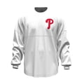 thumbnail image 2 of Women's Fanatics White Philadelphia Phillies Baseball Stitch Spirit Jersey Long Sleeve T-Shirt, 2 of 5