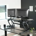 thumbnail image 4 of VIVO Black Height Adjustable Extra Wide 42" Stand Up Desk Converter Workstation, 4 of 8