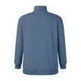 thumbnail image 5 of ICHUANYI Clearance Fashion Woman Long Sleeve Zipper Neck Solid Blouse Causal Pullover Pockets Tops(Blue, M) ICHUANYI WER2023081513733, 5 of 5