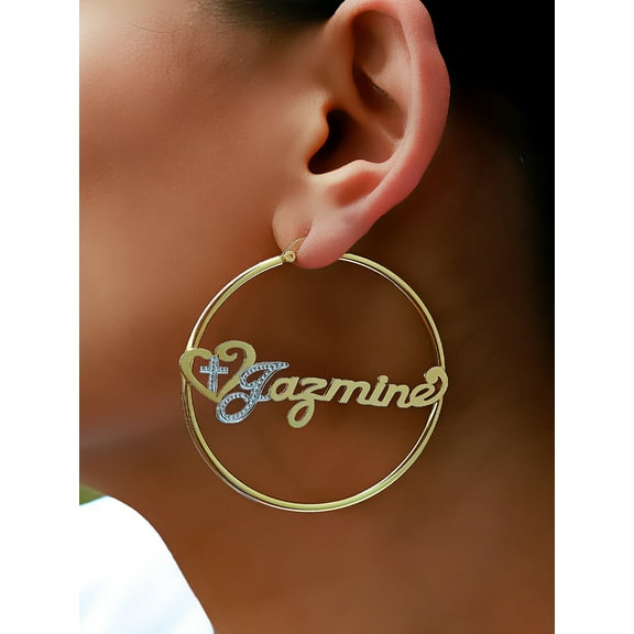 Personalized Hoop Name Earrings