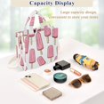 thumbnail image 5 of FORMRS Womens Corduroy Tote Bag Crossbody Shoulder Handbag with Pocket, Pink Ice Cream, 5 of 7
