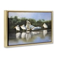 thumbnail image 3 of Stupell Industries Traditional White Pelicans Flock Gold Floating Frame Canvas Art, 31 x 21, by D. Rust, 3 of 8