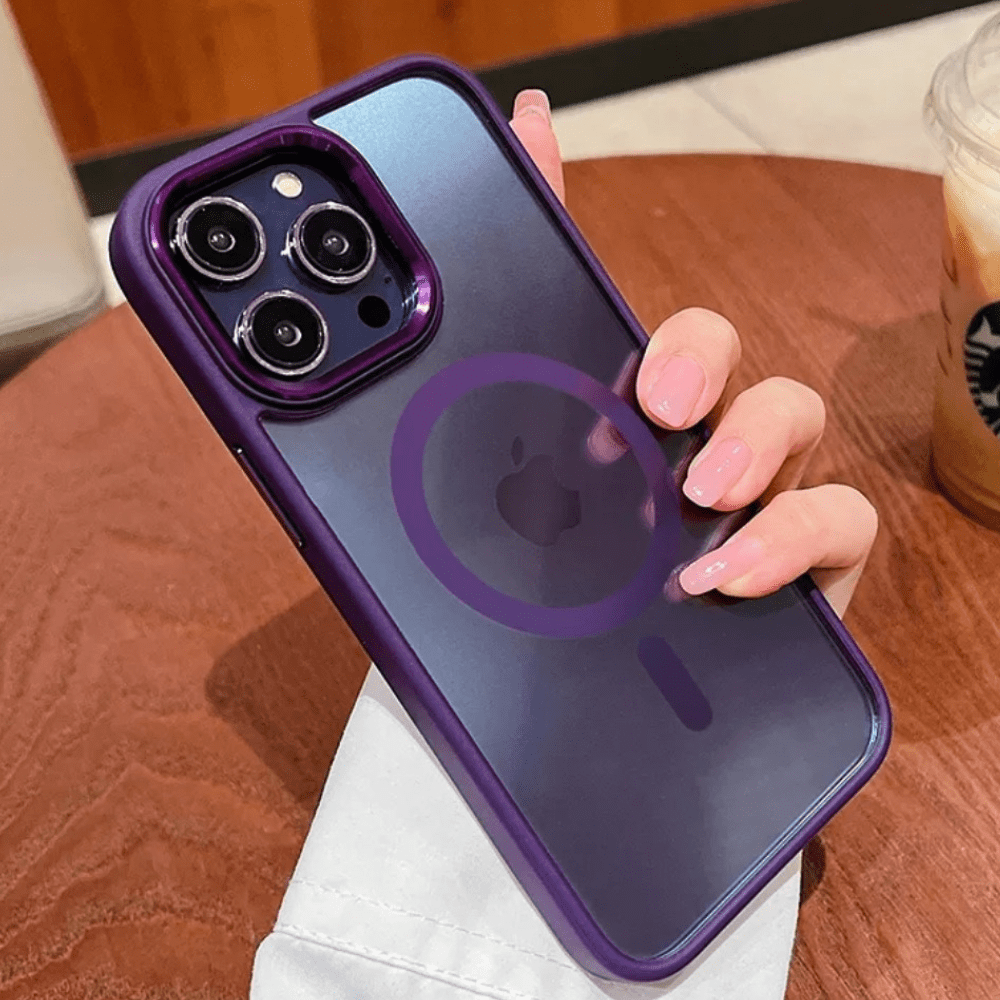 CASELIX iPhone 14 pro max case Deep Purple Clear Case