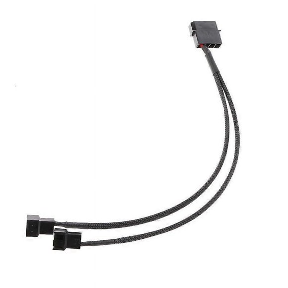 PWM Fan 4-Pin Molex Male to 3-Pin/4-Pin PC Fan Power Adapter Connector Cable