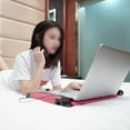 thumbnail image 2 of Herwey Folding Computer Desk,Modern Style Folding Computer Table Bed Heat Dissipation Laptop Desk with Mouse Holder,Bed Desk, 2 of 8