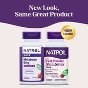 Natrol® Sleep Melatonin Fast Dissolve Tablets, Nighttime Sleep Aid, Strawberry Flavor, 5mg, 90 Count