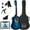 Walmart Blue, variant on Best Choice Products Walmart Exclusive 38in Beginner Acoustic Guitar Starter Kit w/ Gig Bag, Strap, Extra Strings - Walmart Pink