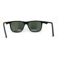 thumbnail image 4 of Polarized Mens Flat Top Rectangular Sport Horn Rim Sunglasses Matte Black Green, 4 of 4
