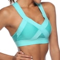 thumbnail image 6 of WLJ Women Solid Color Cross Fitness Without Steel Ring Yoga Sporty Bra, 6 of 7