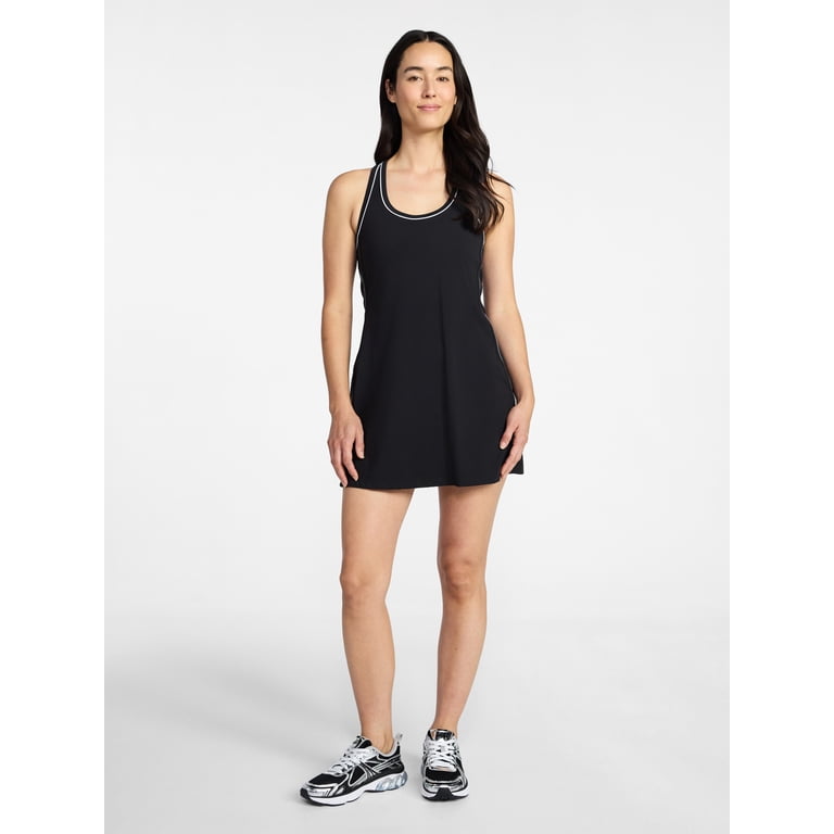 black athletic dress with white trim Athletic Dress main image 1