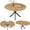 Oak color, variant on Wohh Extendable Round Dining Table for 2-6 Person, 43 to 58 Inch Oak Finish Expandable Table with Carbon Steel Base, Modern Space Saving Dining Room Furniture