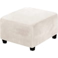 thumbnail image 1 of CNKOO Clearance Under 5$ Velvet Pouffe Cover   Square Ottoman Ottoman Slipcover Square Footstool Protector Storage Stool Ottoman Stretch with Elastic Bottom Feature Real Velvet Plush Fabr, 1 of 7