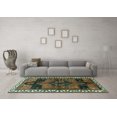 thumbnail image 3 of Ahgly Company Machine Washable Indoor Rectangle Persian Turquoise Blue Traditional Area Rugs, 8' x 10', 3 of 4