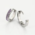 thumbnail image 4 of Arracadas Chicas P/ niña adulto Swarovski Oro Blanco 14K Lam violeta Unitalla, 4 of 5