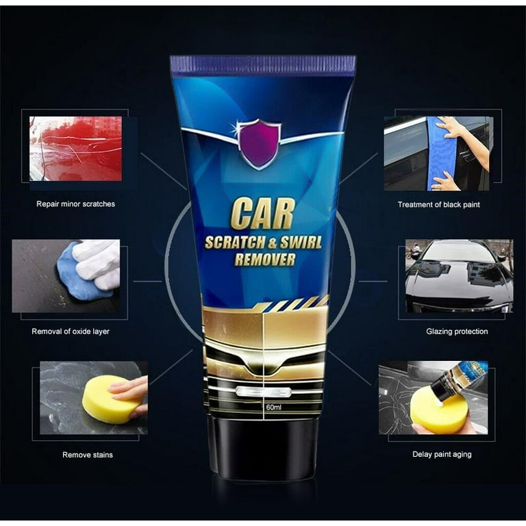 Car Scratch Remover, 1/2pc Car Scratch Repair Wax 60ml Remove Scratches Paint Car Body Care Liquid, Size: 1pcs, White