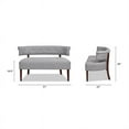 thumbnail image 4 of Jennifer Taylor Home Jared Roll Arm Tufted Polyester Fabric Bench in Light Gray, 4 of 16