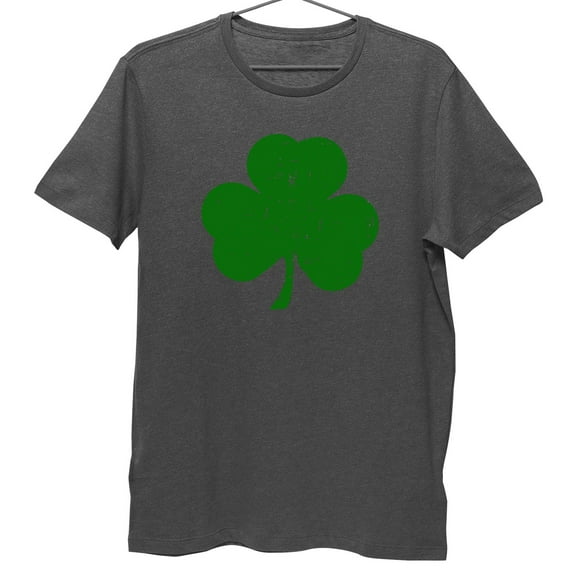 NYC FACTORY USA Screen Printed Shamrock Youth T-Shirt Distressed Tee Kids Irish Green