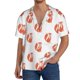 thumbnail image 1 of Fotbe Orange Fox Camisa Estampada de Manga Corta para Hombre, Casual de Verano, Estilo Playero, Sin Arrugas-X-Large, 1 of 5