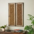 thumbnail image 2 of DecMode Brown Seagrass Woven Panel Abstract Wall Decor (2 Count), 2 of 14