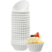 LotFancy 500Pcs Mini Cupcake Liners, White Muffin Liners, Greaseproof Paper Baking Cups