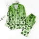 thumbnail image 3 of Camisones de Mujer Pijamas para Mujer Conjunto a Juego Pijamas navideños Conjunto de Pijama Largo de satén con Botones clásicos para Mujer con Bolsillos Glauco M Gibobby, 3 of 4