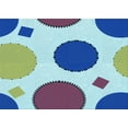 thumbnail image 1 of Ahgly Company Machine Washable Indoor Rectangle Transitional Blue Lagoon Blue Area Rugs, 2' x 3', 1 of 7