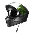 thumbnail image 3 of Cascos Moto Abatible Negro Luz Led Bluetooth Mica Plata Dot Diseño Monocolor Tamaño Del Casco M, 3 of 8