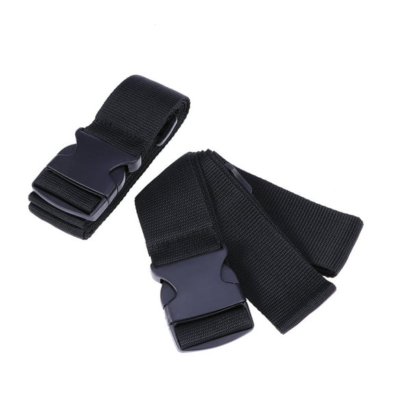 Soimiss 2Pcs Heavy Duty Luggage Strap with Quick Release Buckle Black for Daily Use