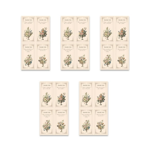 125Pcs Thank You Stickers 2.36x1.18'' Rectangle Thank You Labels Appreciation Labels for Small Businesses, Wedding