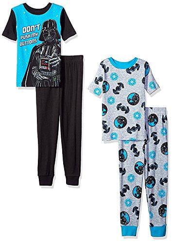 Star Wars 4pc Cotton Pajamas Boys Toddler Darth Vader Storm Trooper Pajamas
