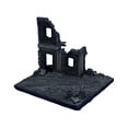 thumbnail image 2 of Modelo de casa en ruinas a escala 1:72, diseño en miniatura, micropaisaje, base para escena, accesorios, materiales de bricolaje, diorama, accesorio, 2 of 8