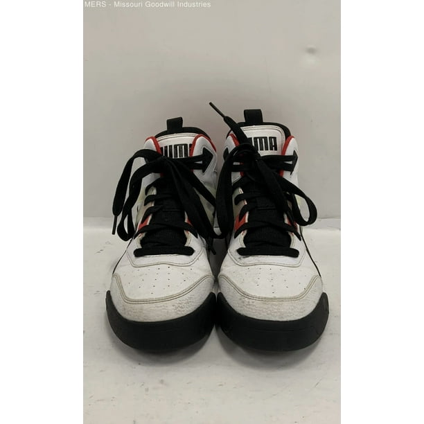Men's Multicolor PU & MA Backcourt Mid 'White Black Red' Sneakers Size 10