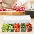 thumbnail image 4 of 1 Set Seasoning Box Detachable Transparent 5 Grids Chilled Condiment Server Spice Container Daily Use, 4 of 8