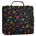 thumbnail image 5 of FORMRS Zipper Binder with Shoulder Strap 2-inch Ring 500 Sheet Capacity File Bag, Black Neon Lightning, 5 of 5