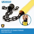 thumbnail image 4 of ChainBoss Heavy Duty Fillable Yellow Plastic Stanchions Crowd Control Barriers With 10' of Black Plastic Chain Kit (2-Pack), 4 of 6
