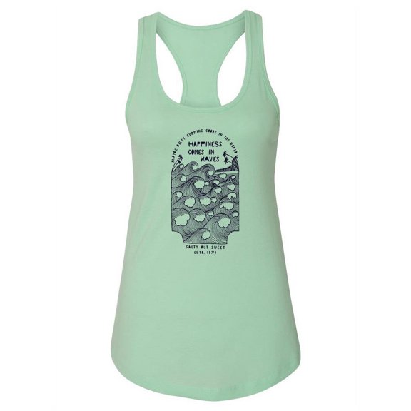 Happiness Comes In Waves! Tank Women -Image by Shutterstock, Female Large