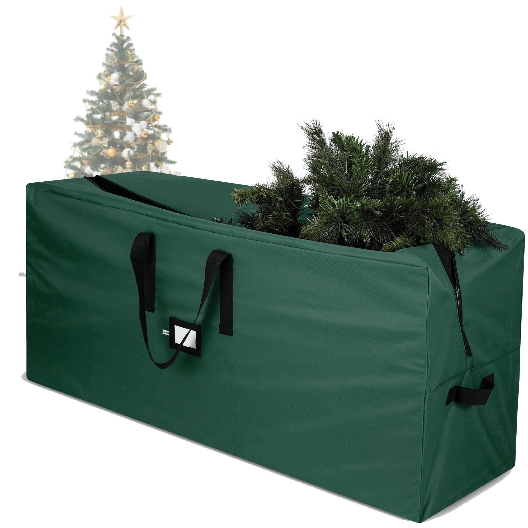 Rolling Duffle Bag Handles For Christmas Tree Storage Xmas Container Zip Sack 