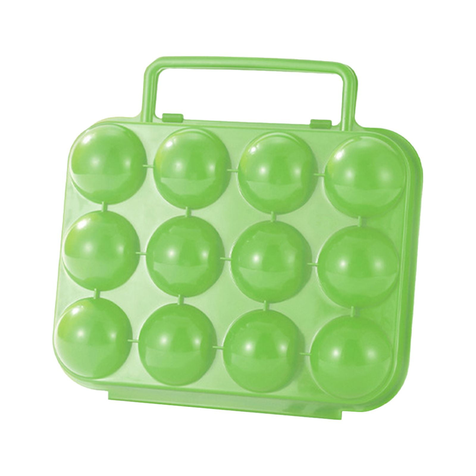 JilgTeok 4 Packs Portable 12 Egg Carrier Case ABS Plastic Camping Egg Storage Box with Handle for Outdoor Hiking Travel