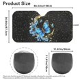 thumbnail image 7 of HUIACONG Blue Butterfly Blocks Heat & Sun Car Windshield Sun Shade for Large Vehicles Most Model Vehicles UV Reflective Foldable Automotive Sunshade, 7 of 7