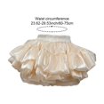 thumbnail image 7 of Yvsxxv Champagne Tiered Ruffle Short Skirt, Elastic Waist Sweet Summer Skirt, 23.62-29.53inch Waist, 7 of 7