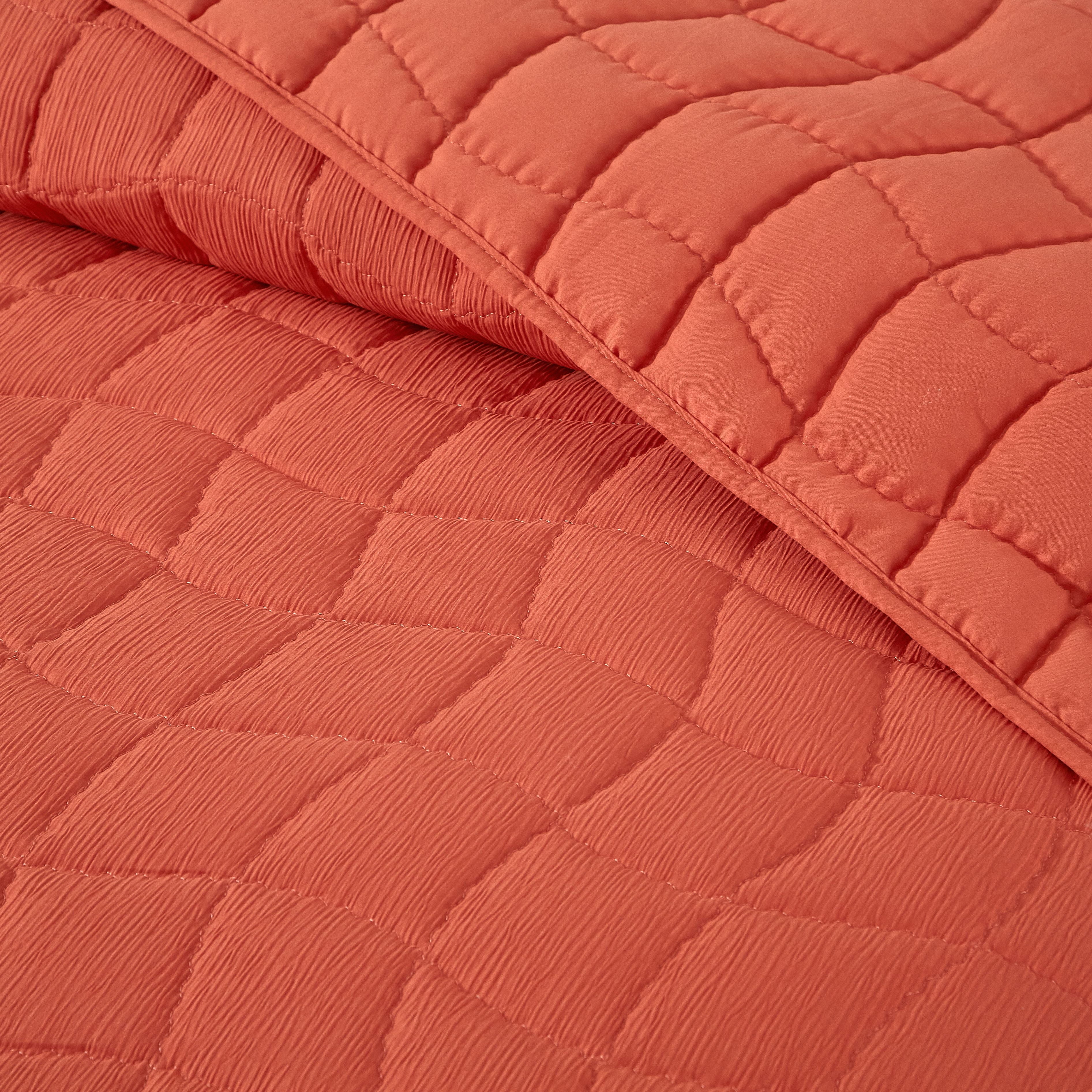 Mainstays by Becky G. & Alejandra Mandarin Orange Cloud Quilt, Full/Queen