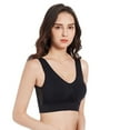 thumbnail image 2 of Riforla Womens Comfort Sports Bra Seamless Wirefree Breathable Yoga Bra Sleep Bra Workout Running Womens Bras With Pad_Black XL, 2 of 3