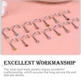 thumbnail image 4 of Clous de Nez, Accessoire de Décoration de Mode, Ornement de Corps Chic, Bijou de Perçage en Acier Inoxydable pour Femme, Ornements de Dressing à Vis Rouges, 4 of 7