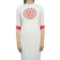 thumbnail image 4 of Bimba Women's Designer White Kurta Kurti Mandala Embroidered Ethnic Tunic-14, 4 of 5
