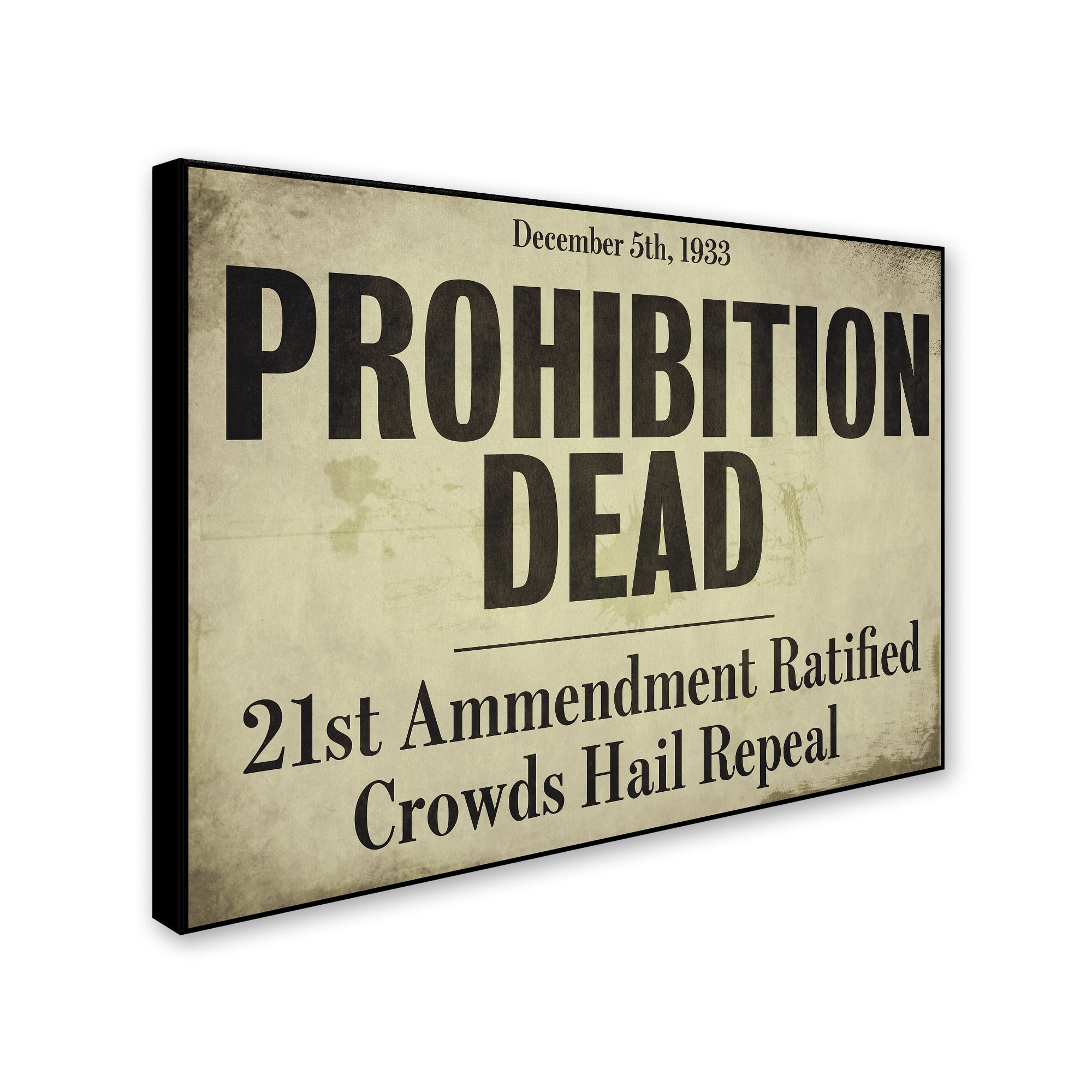 Trademark Fine Art "Prohibition" Canvas Art by Color Bakery